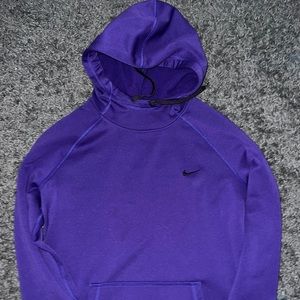 Purple Nike hoodie with thumb holes size M